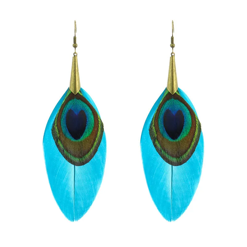 Owl feather earrings