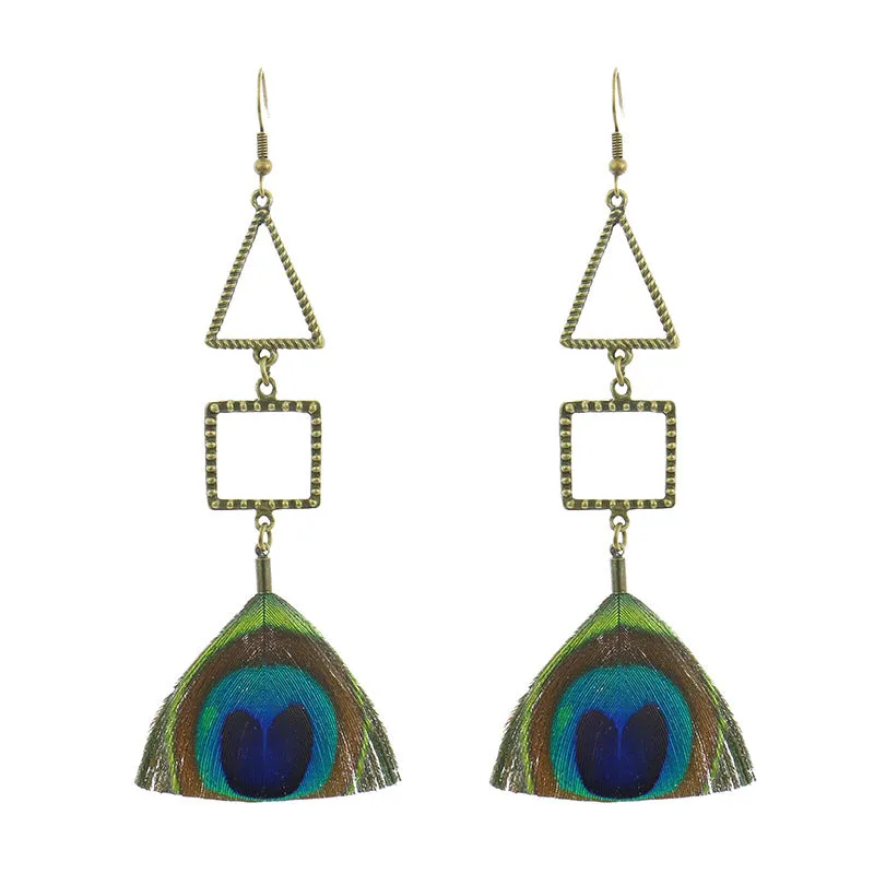 Owl feather earrings