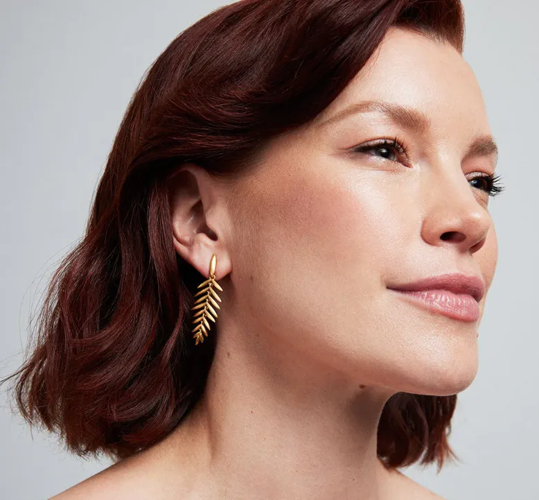 Palma Feather Drop Earrings