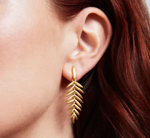 Palma Feather Drop Earrings