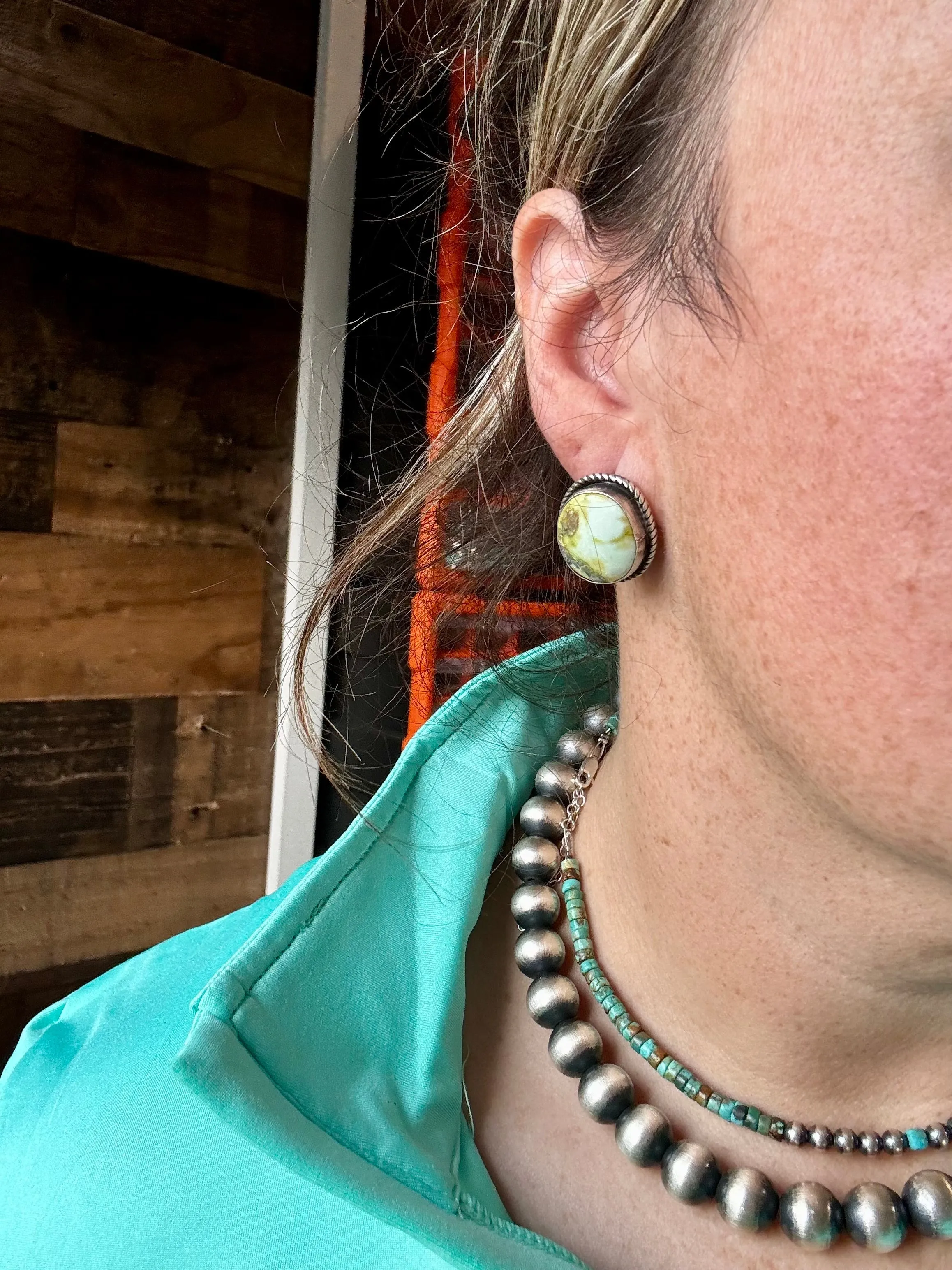 Palomino Turquoise Stud Earrings