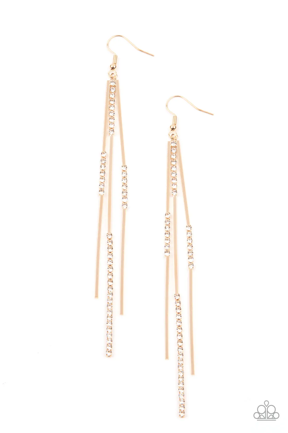 Paparazzi Dainty Dynamism - Gold Earrings