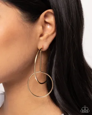 Paparazzi Dreaming of Hoops - Gold Earrings