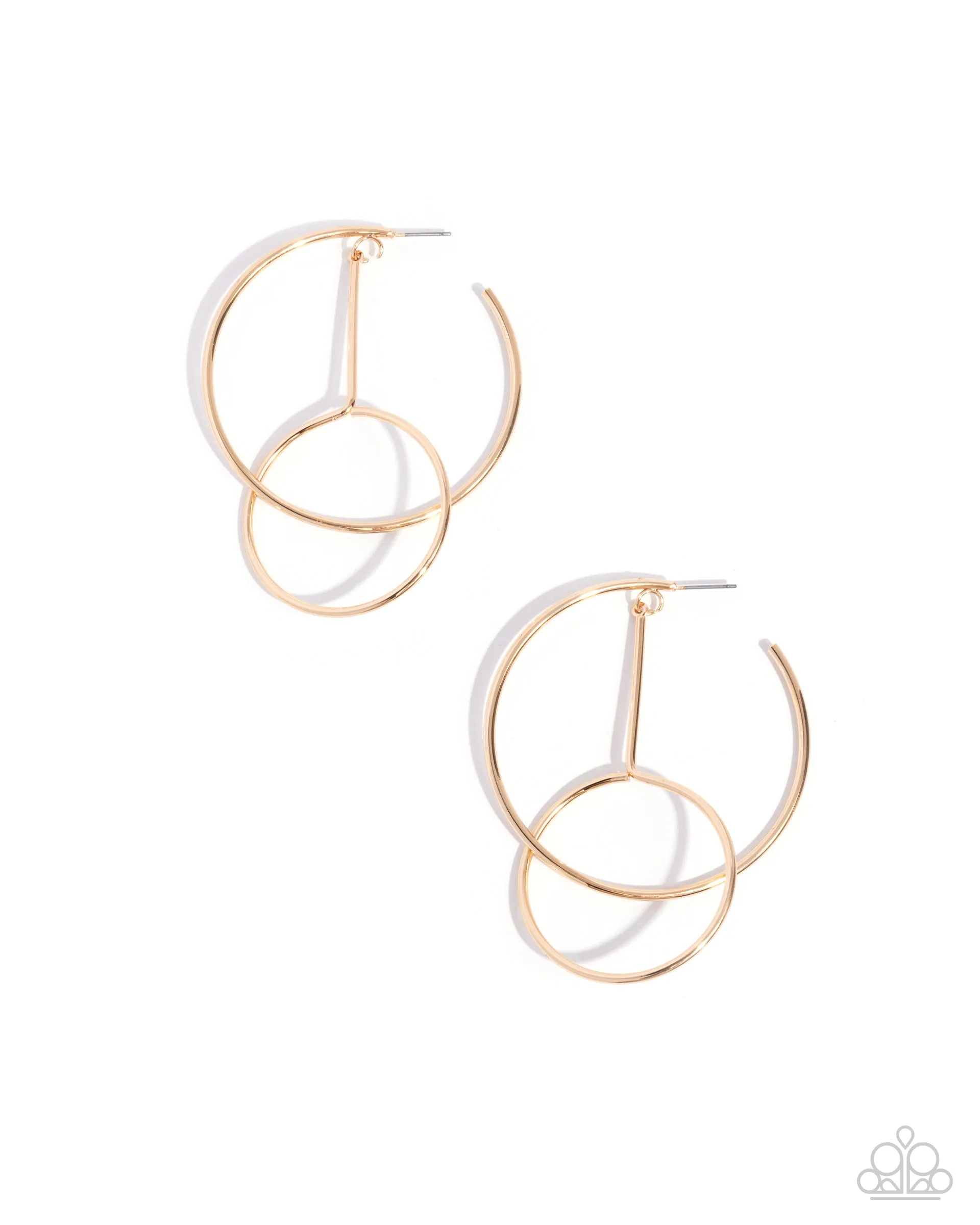 Paparazzi Dreaming of Hoops - Gold Earrings