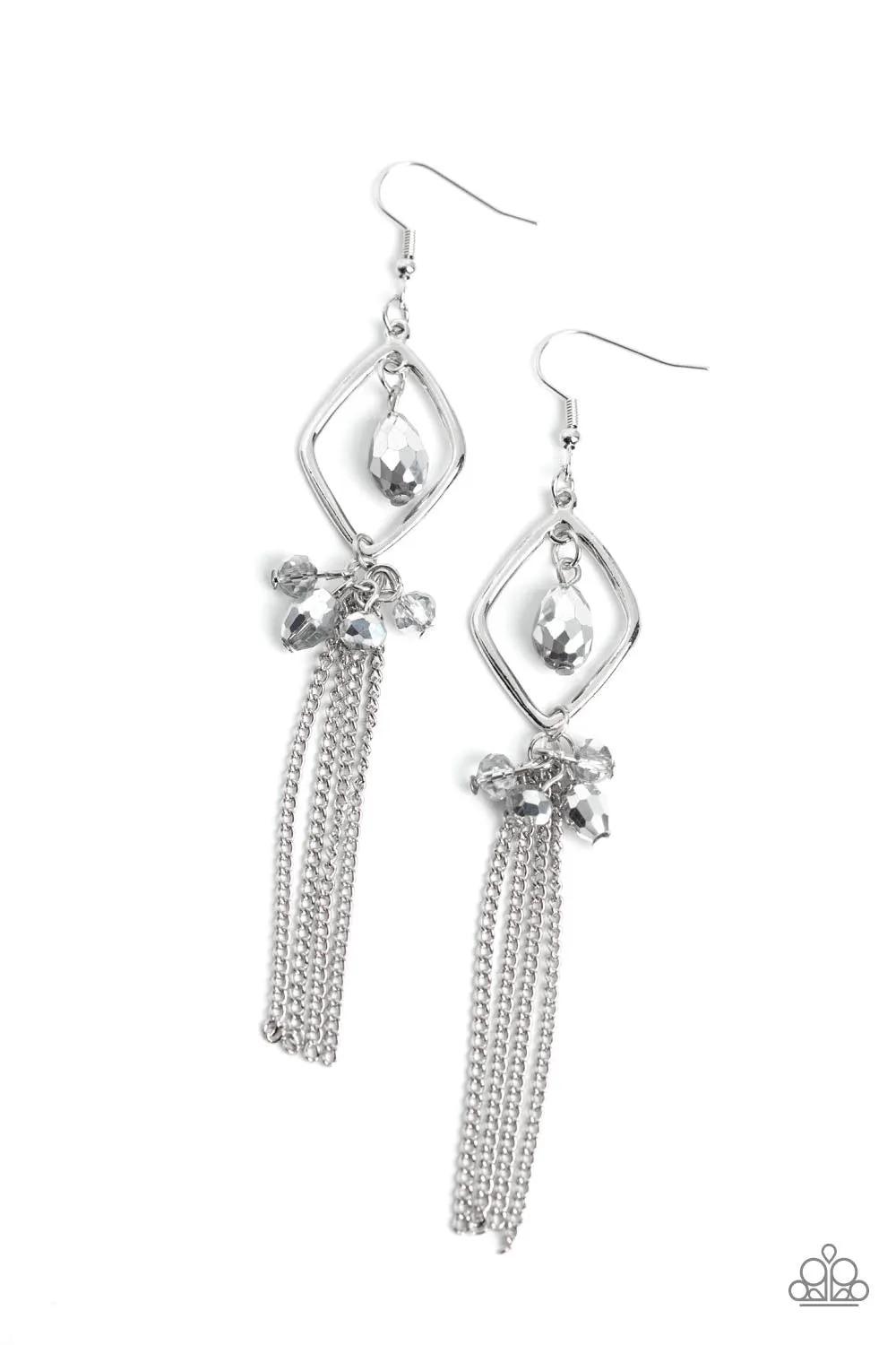 Paparazzi Effulgent Era - Silver Earrings