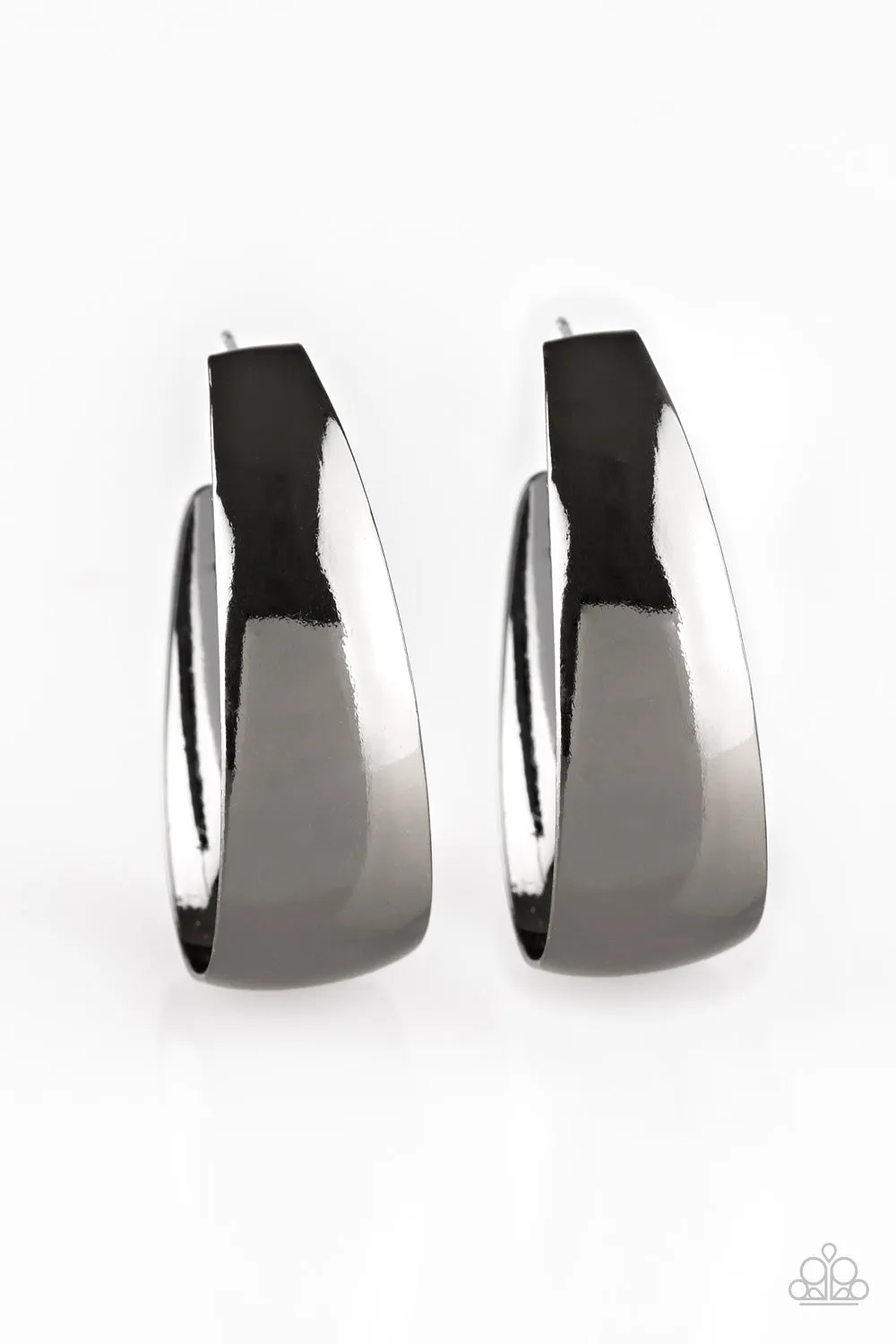 Paparazzi -Gypsy Belle - Black Hoop Earrings