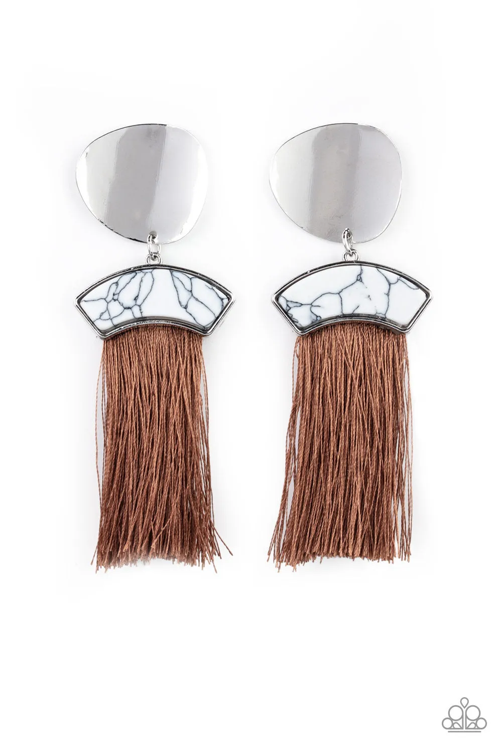 Paparazzi Insta Inca Earrings Brown