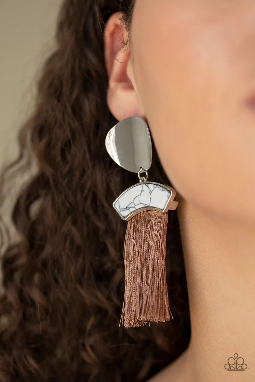 Paparazzi Insta Inca Earrings Brown