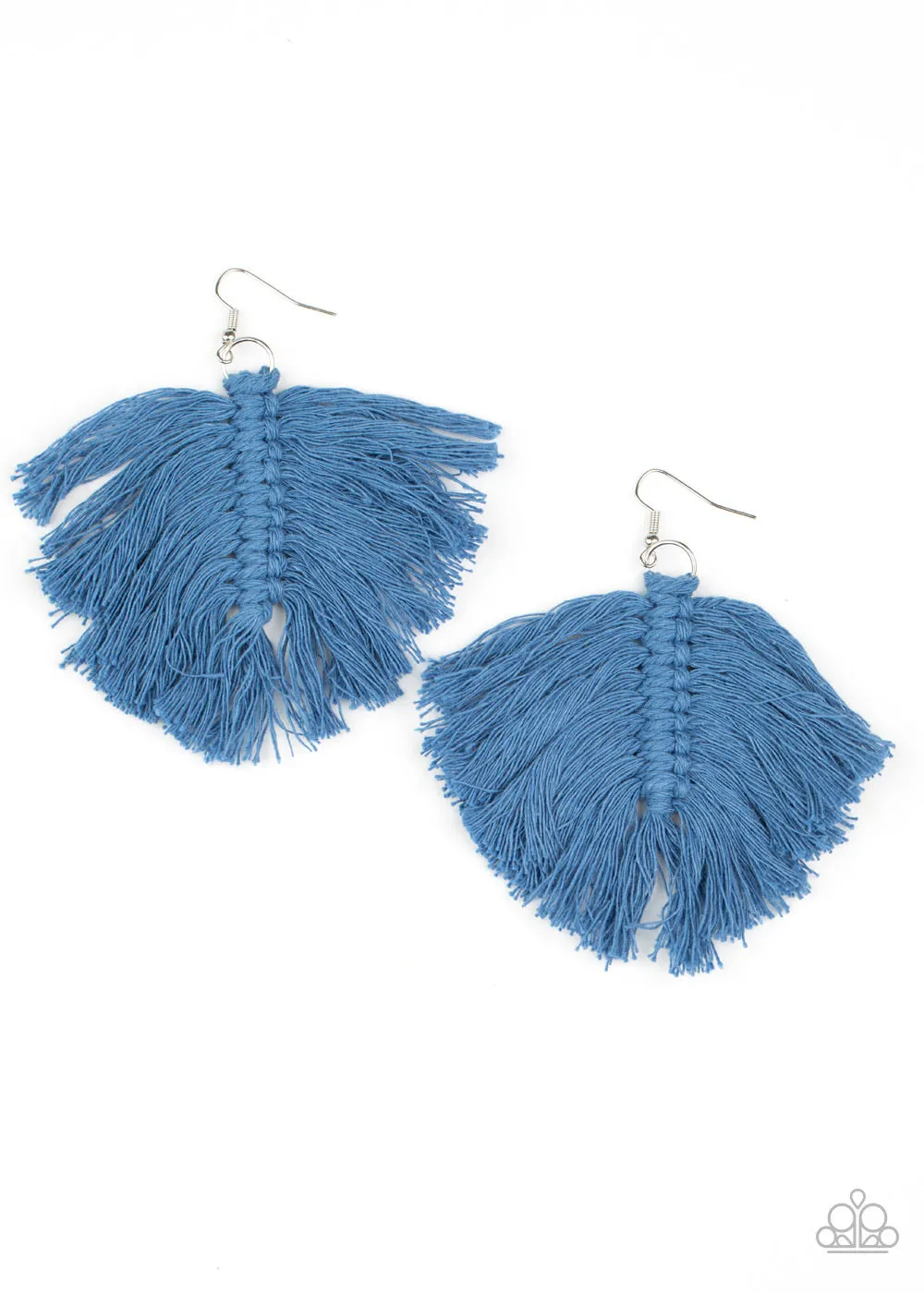 Paparazzi Macrame Mamba Earrings Blue