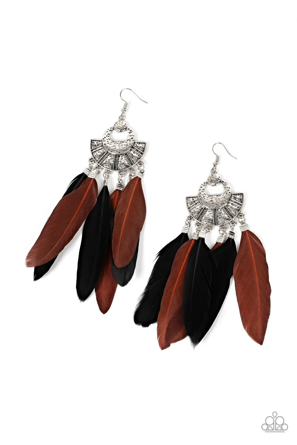 Paparazzi Plume Paradise - Multi Earrings