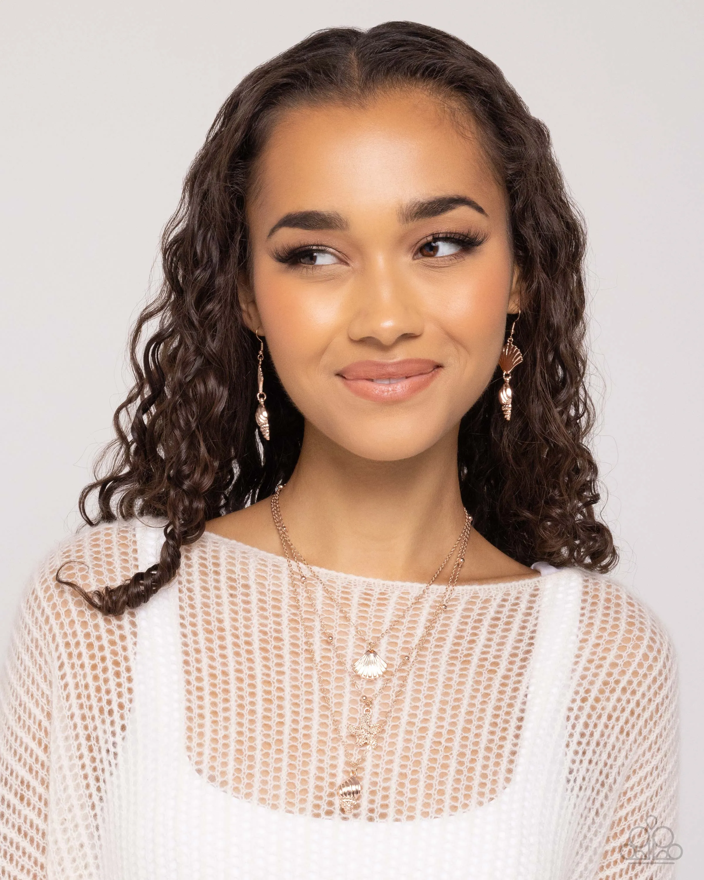 Paparazzi Seashell Sonata - Rose Gold Necklace