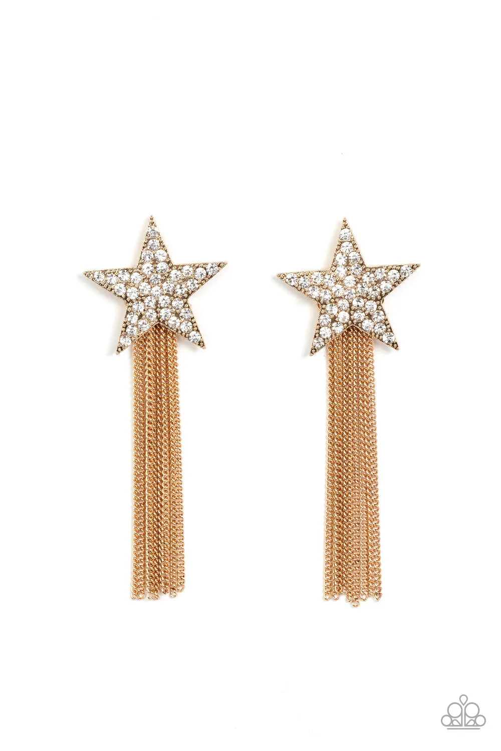 Paparazzi Superstar Solo - Gold Earrings