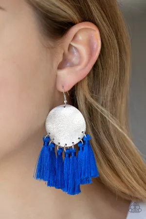 Paparazzi - Tassel Tribute - Blue Earrings