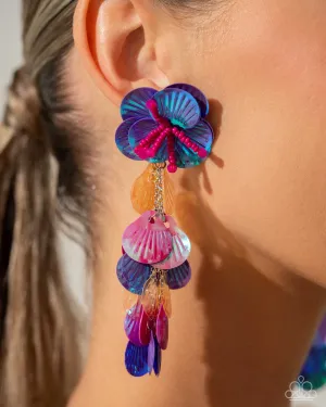 Paparazzi Under the Waves - Purple Earrings