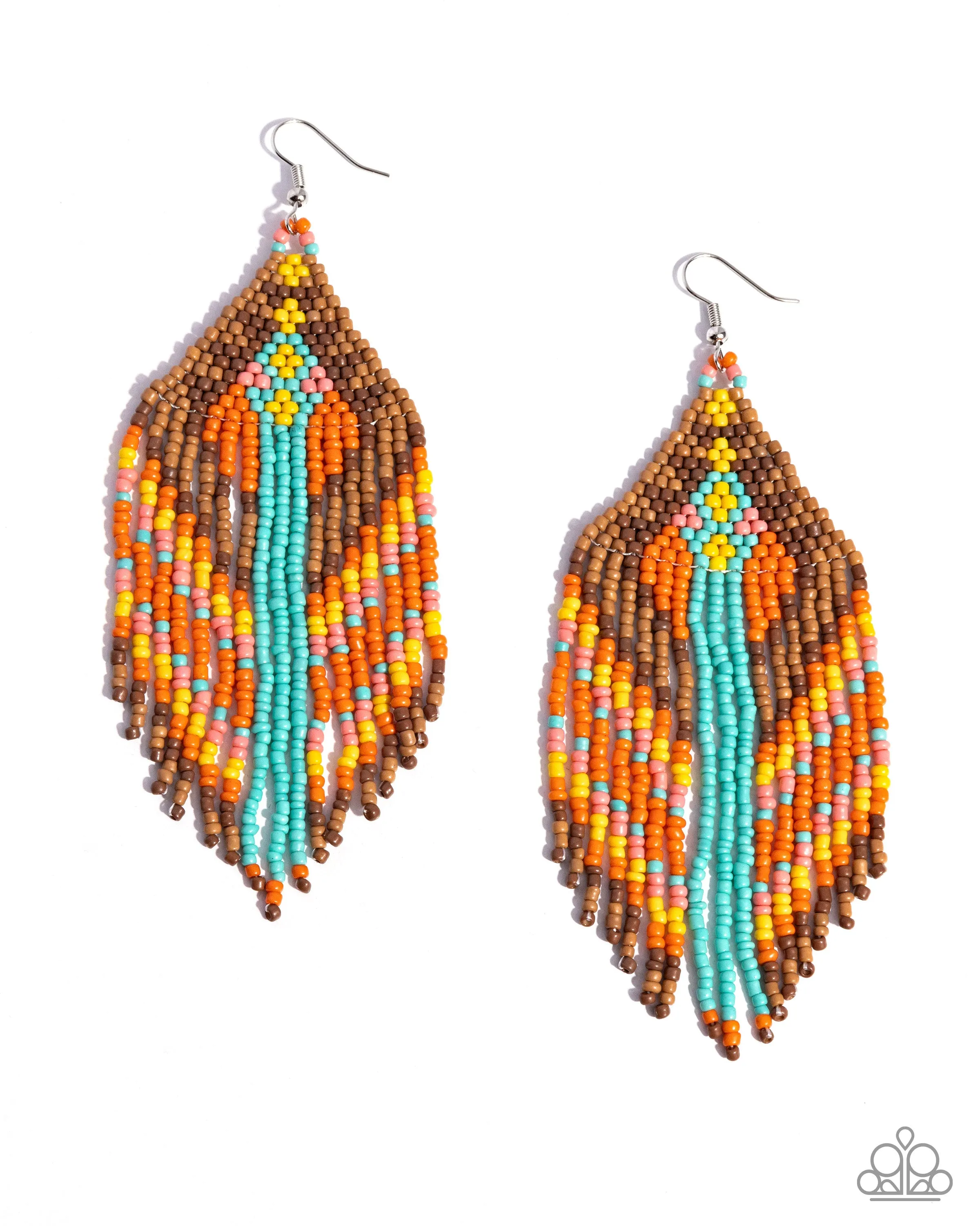 Paramount Pattern Multi Earrings Paparazzi