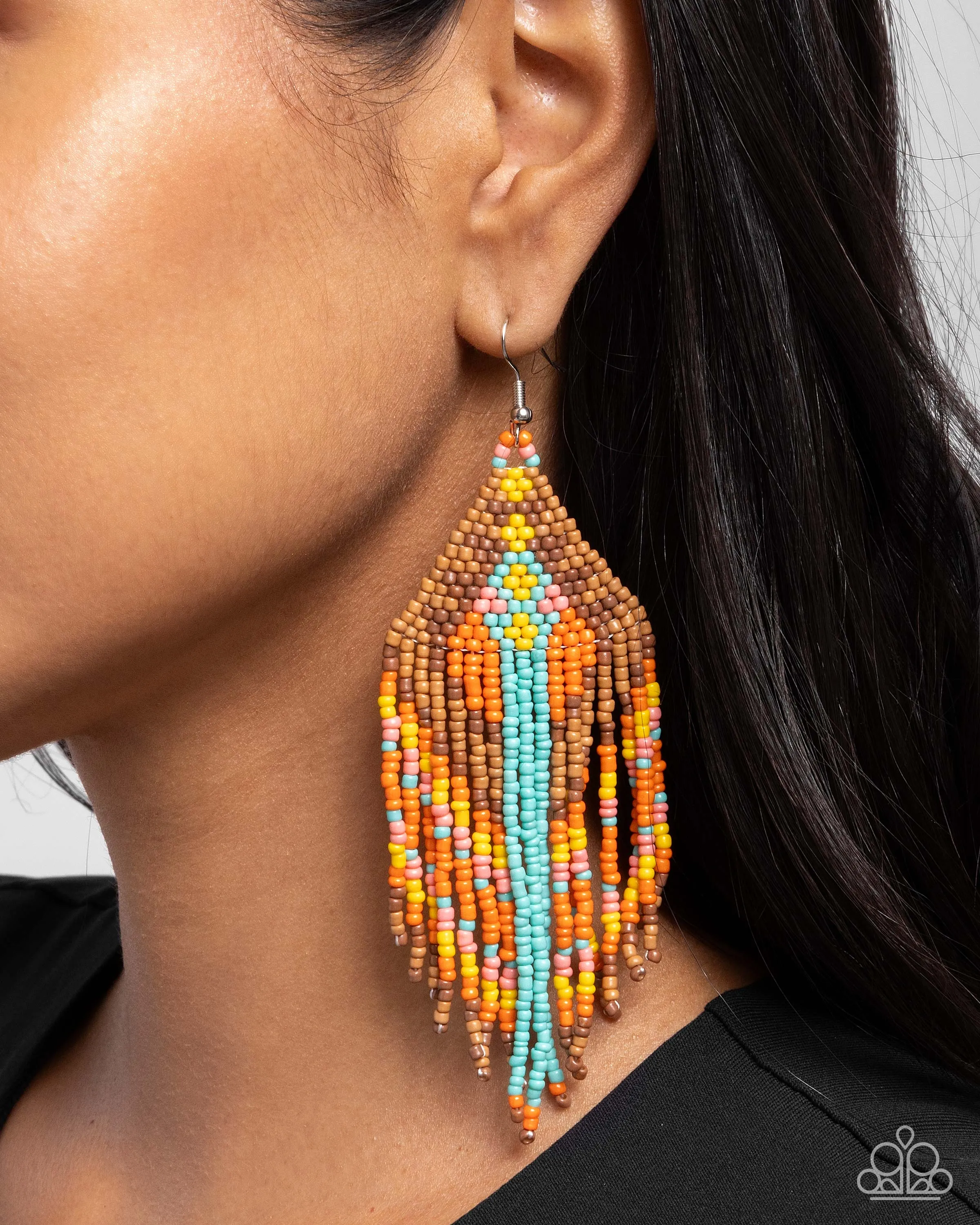 Paramount Pattern Multi Earrings Paparazzi