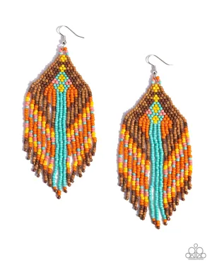 Paramount Pattern Multi Earrings Paparazzi
