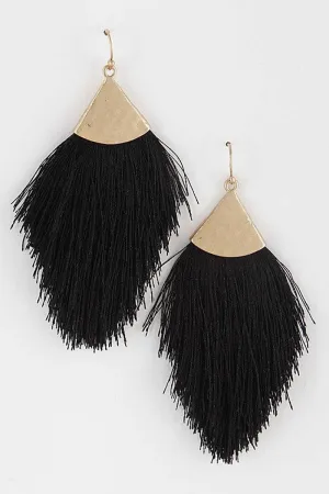 Passion Statement - Tassel Earrings in Black