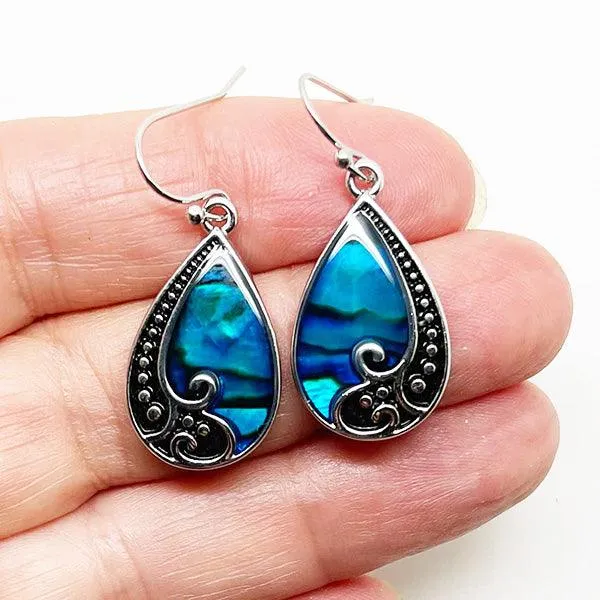Paua Shell Teardrop Earrings