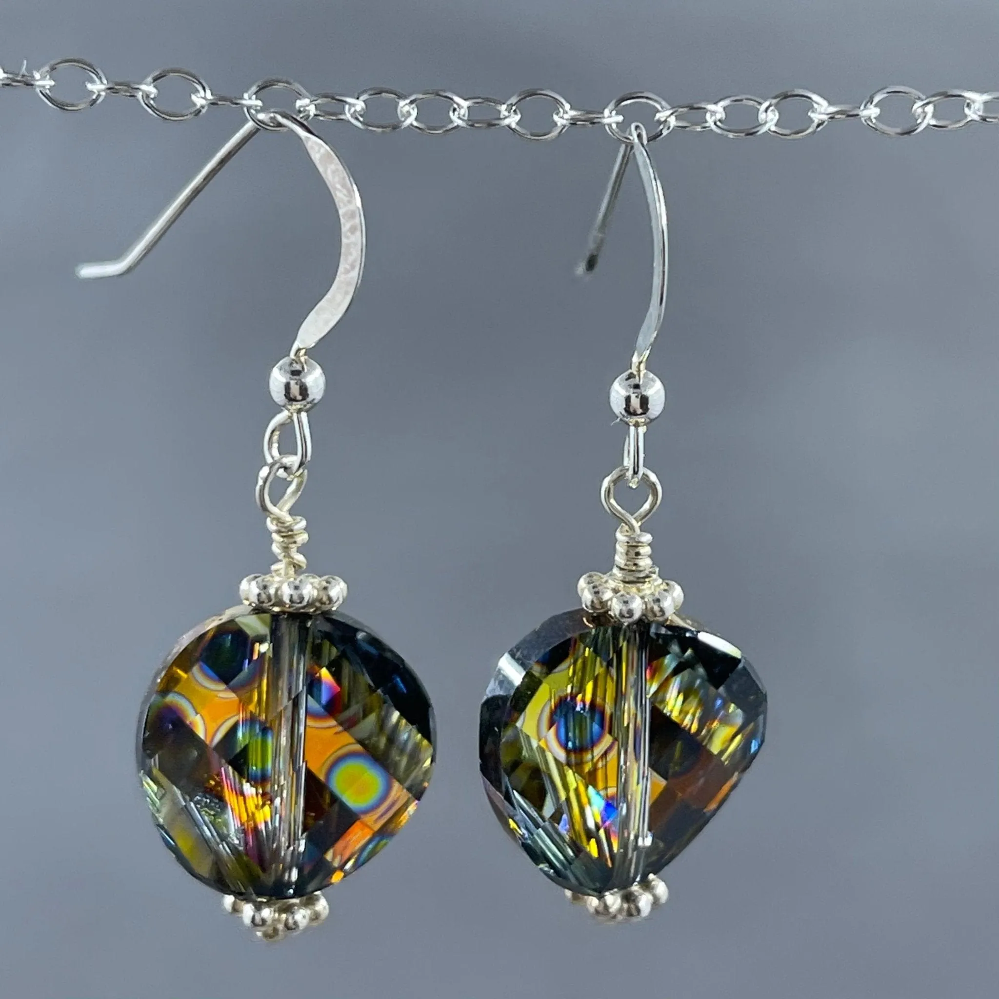 Peacock Crystals Earrings