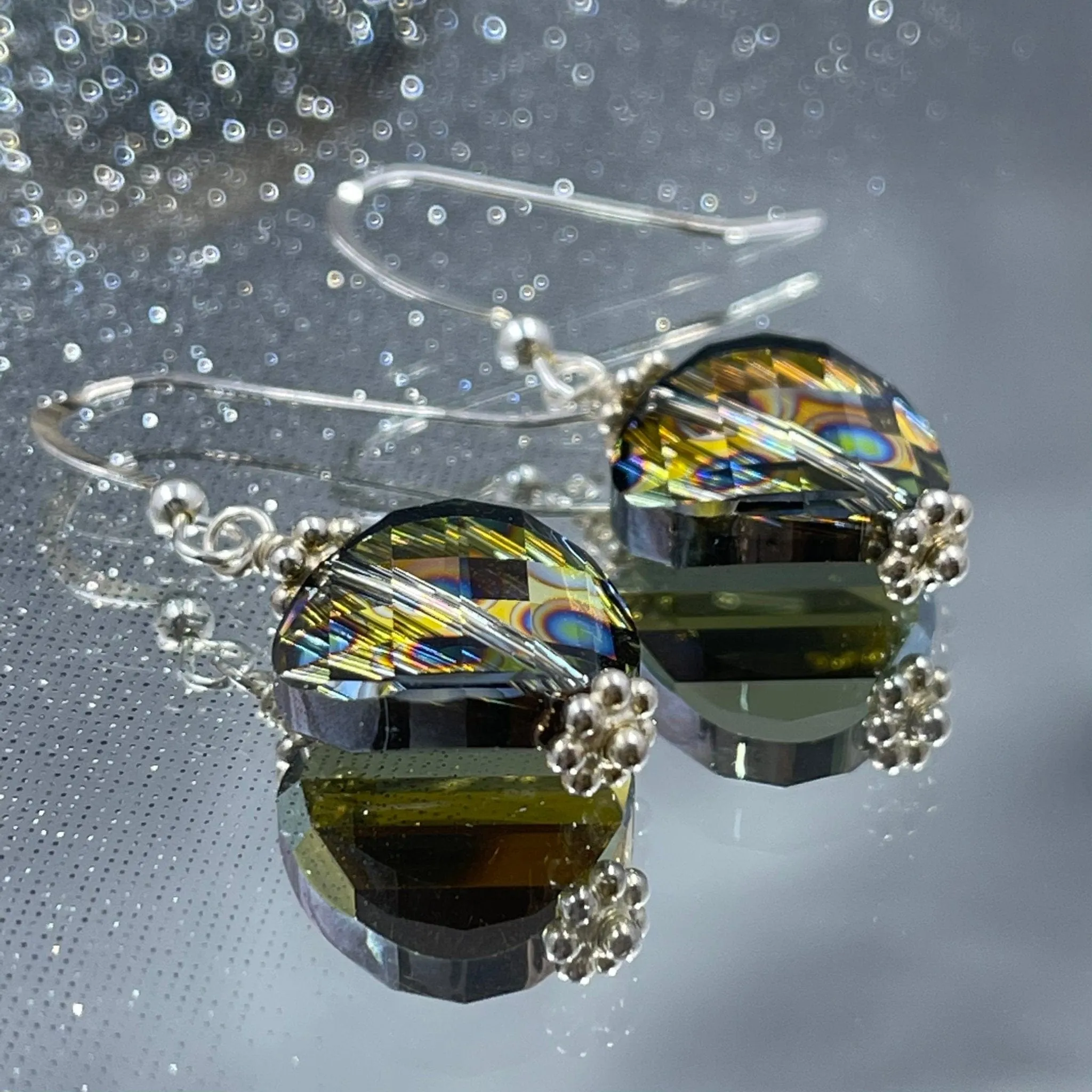 Peacock Crystals Earrings