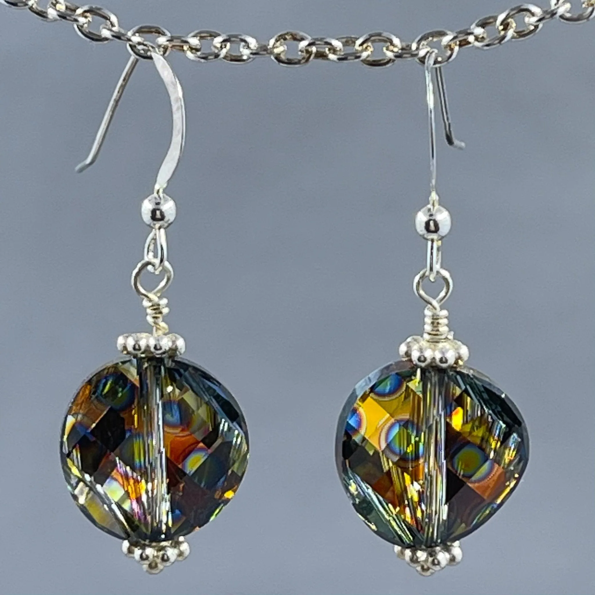 Peacock Crystals Earrings