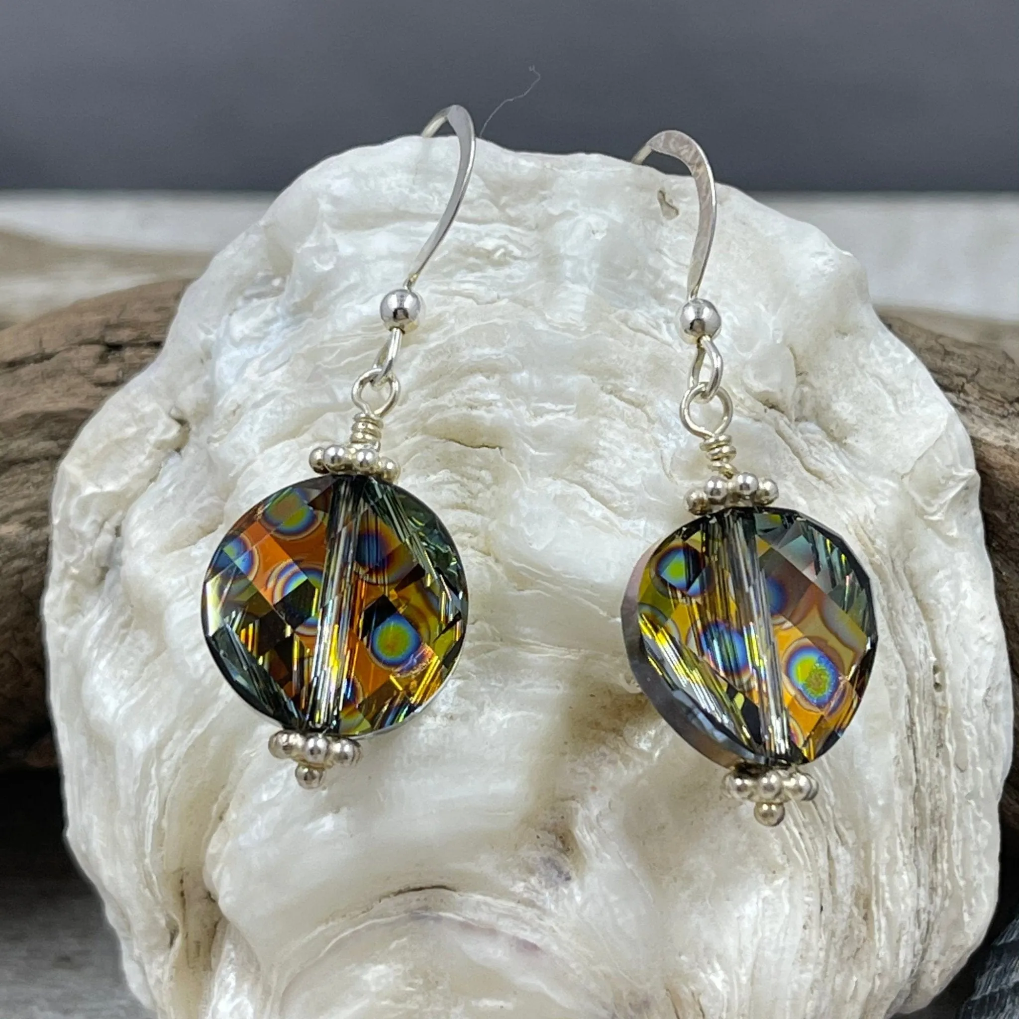 Peacock Crystals Earrings