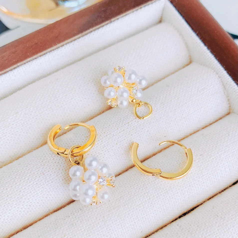 Pearl Cluster Earrings