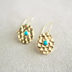 Petal Drop Earrings in Sleeping Beauty Turquoise