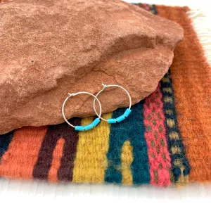 Petite Turquoise Hoops
