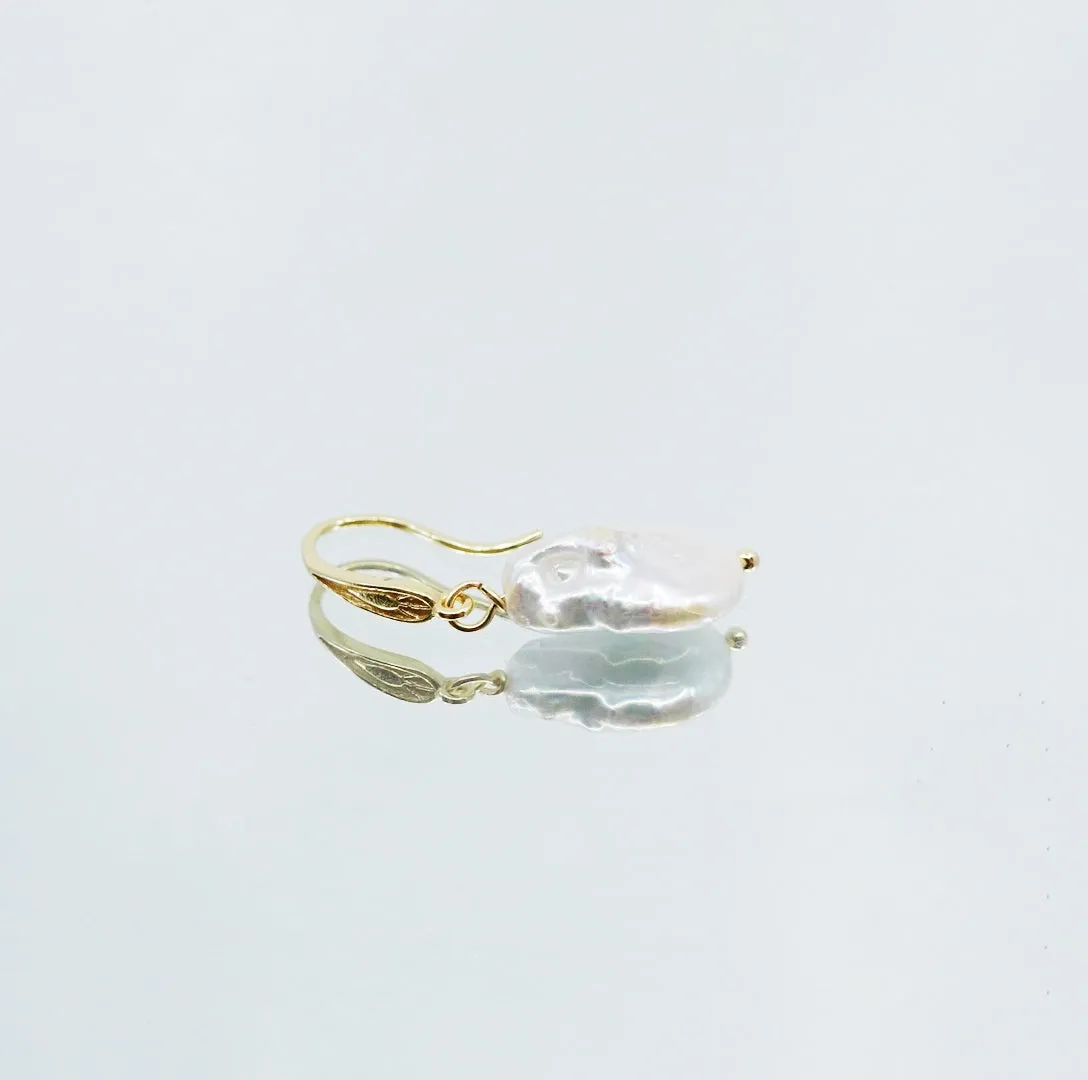 Phoenix Feather Baroque Pearl Earrings