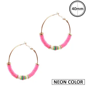 Pink hoop earrings