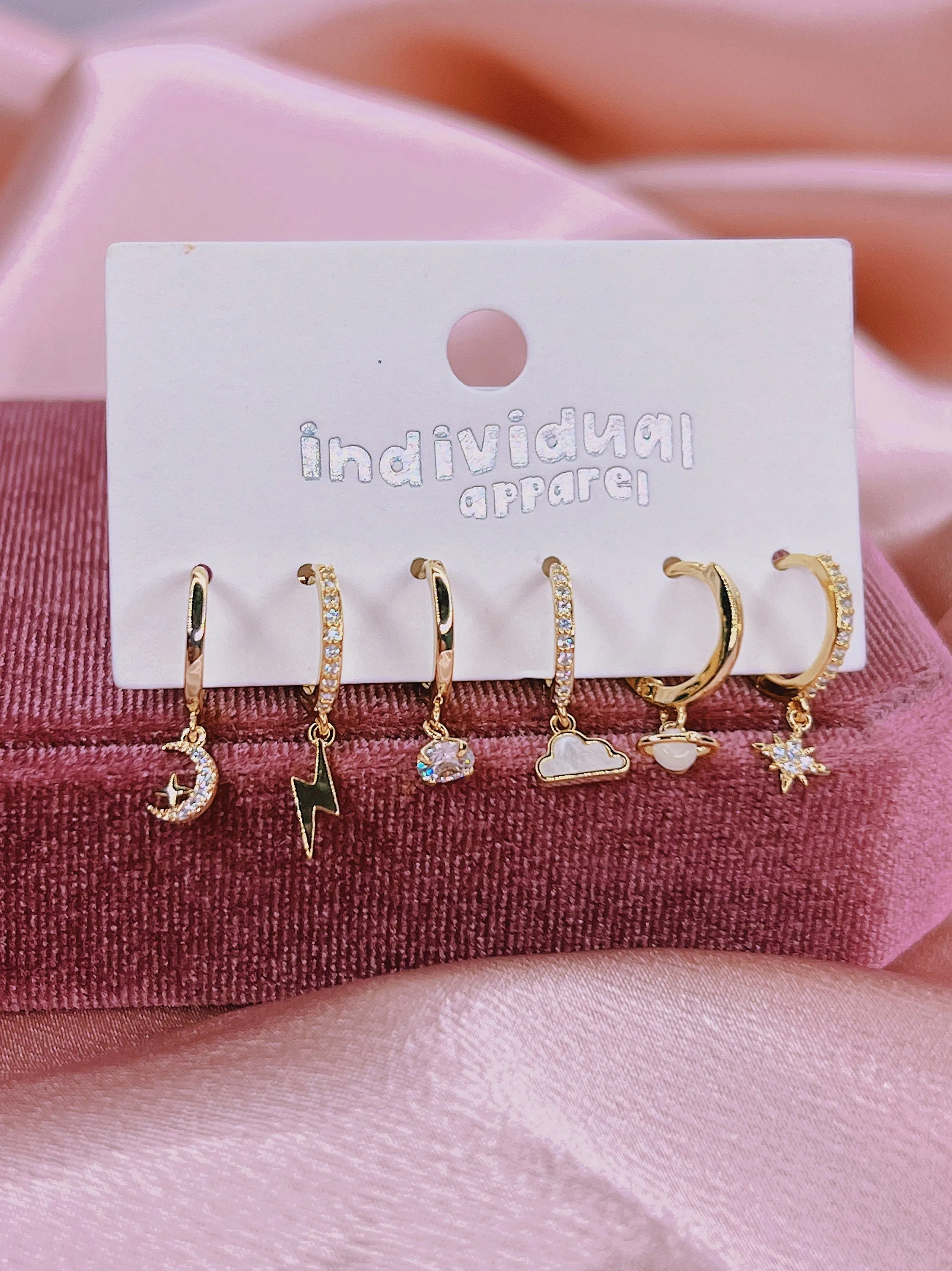 PLANET SKY Huggie Hoop Earring - Set of 6