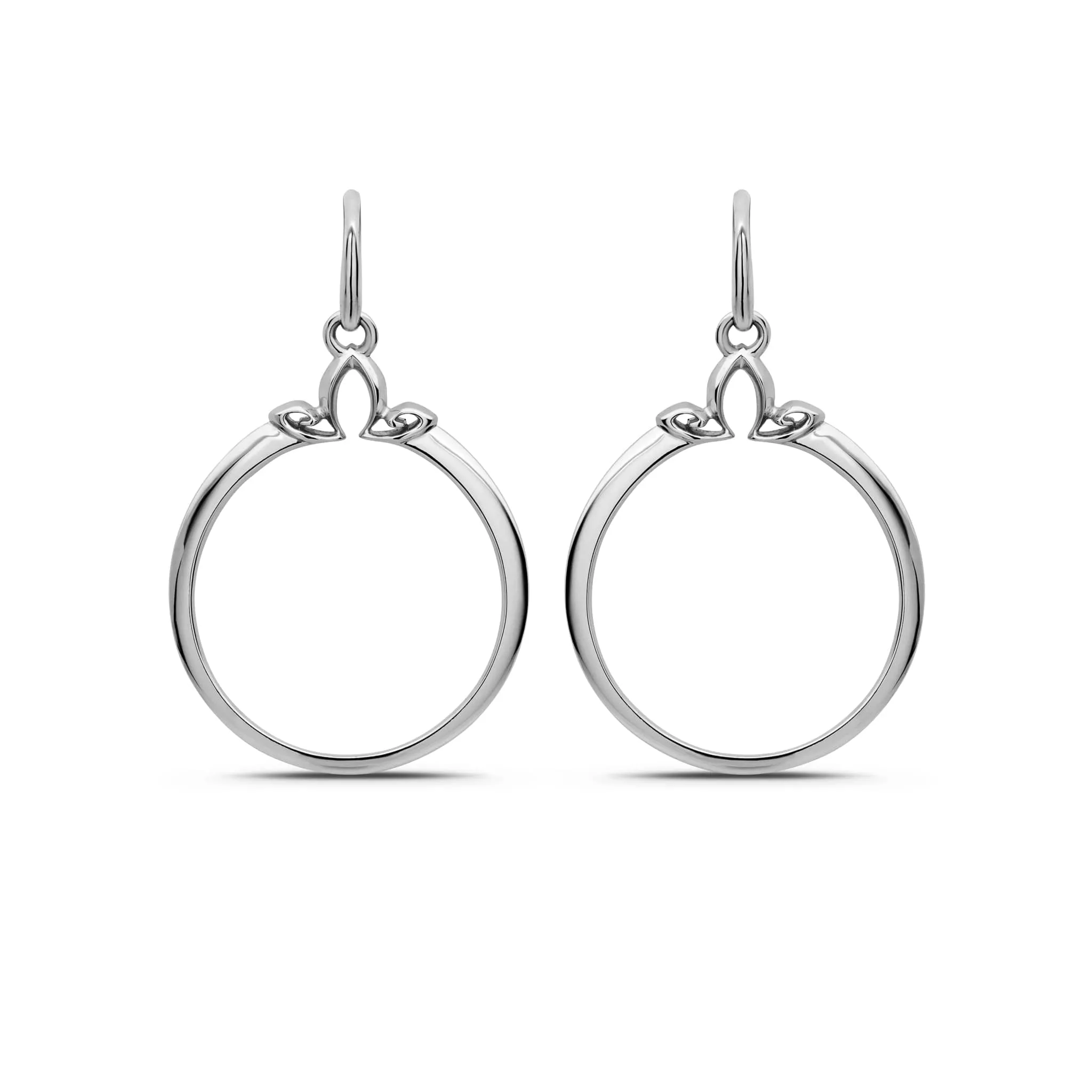 Portrait Hoop Earring 25mm - Sterling Silver