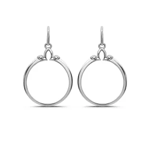 Portrait Hoop Earring 25mm - Sterling Silver