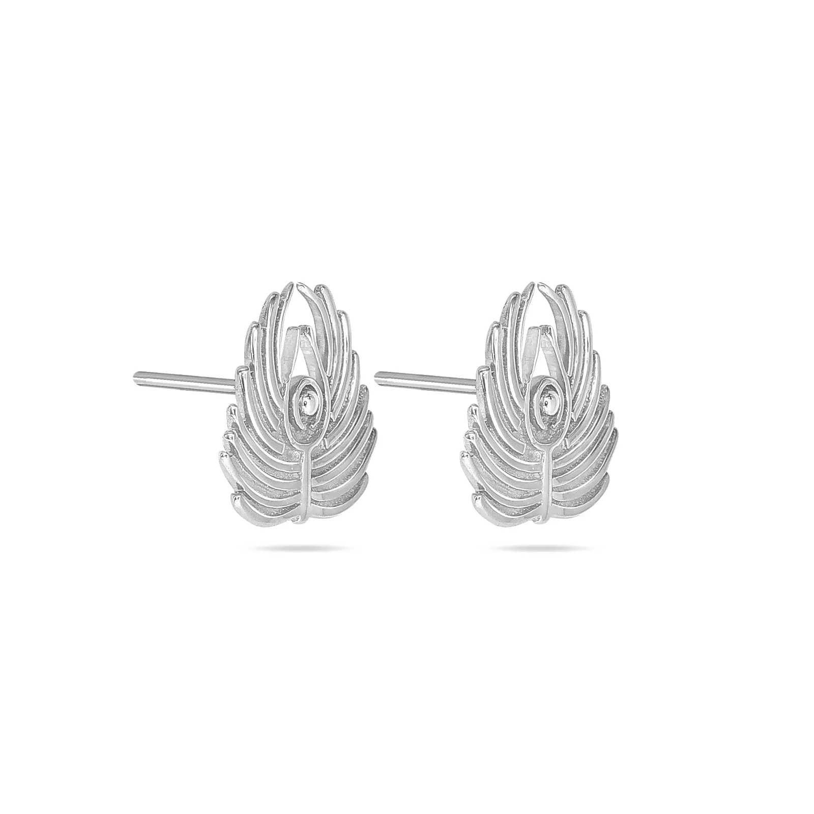 Pure 925 Silver Earring - Beautiful Peacock Feather Design