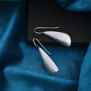 Pure Silver Earrings - Bird Feather Drop