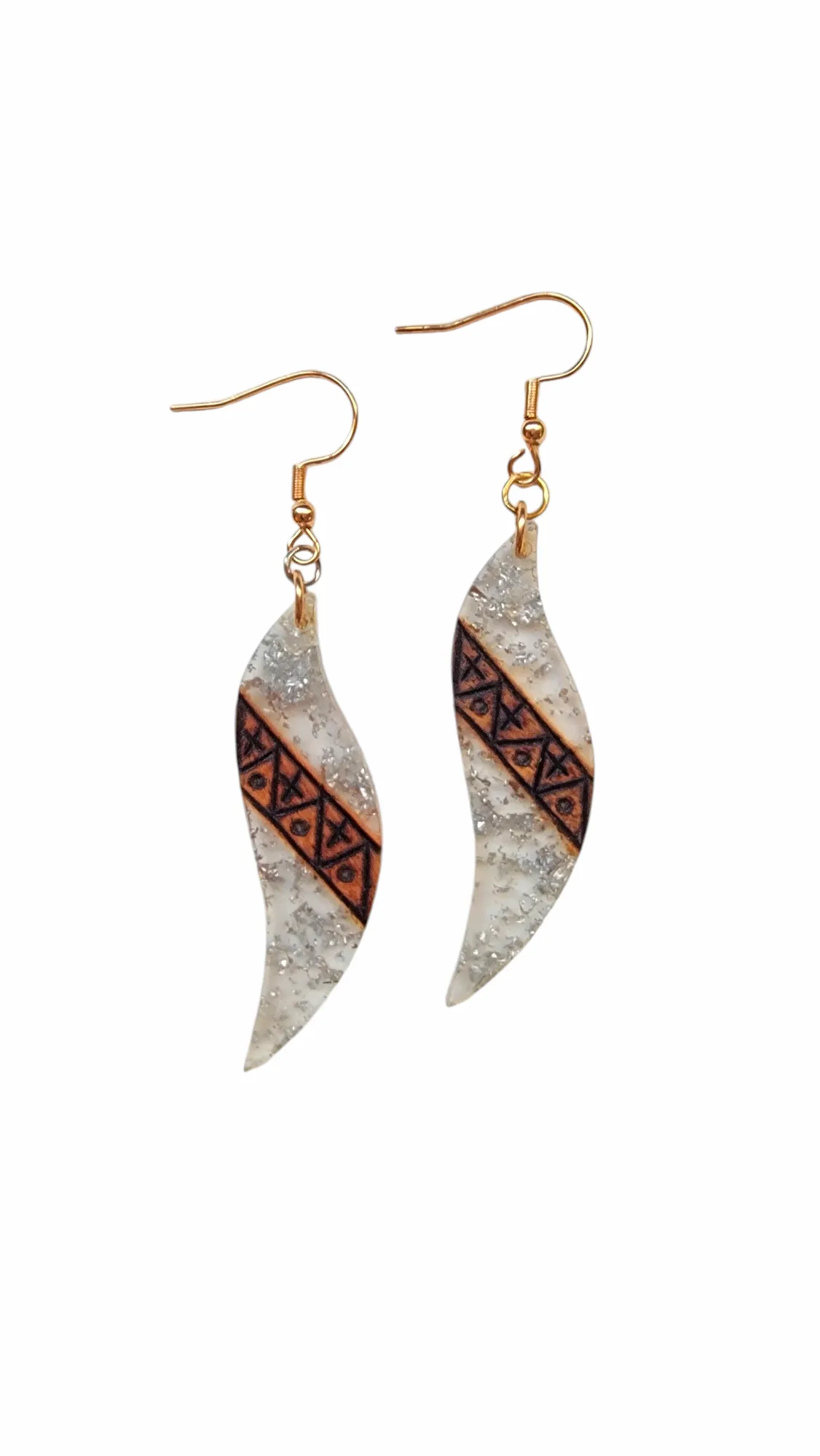 Pyro/Epoxy/Wood Earrings