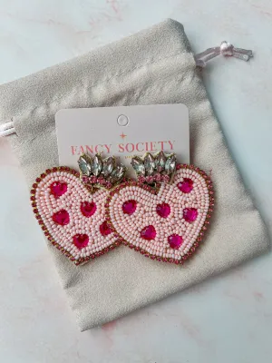 Queen of Heart Beaded Earrings