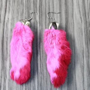 Rabbit Feet Earrings  #4948  Mountain Man Earrings