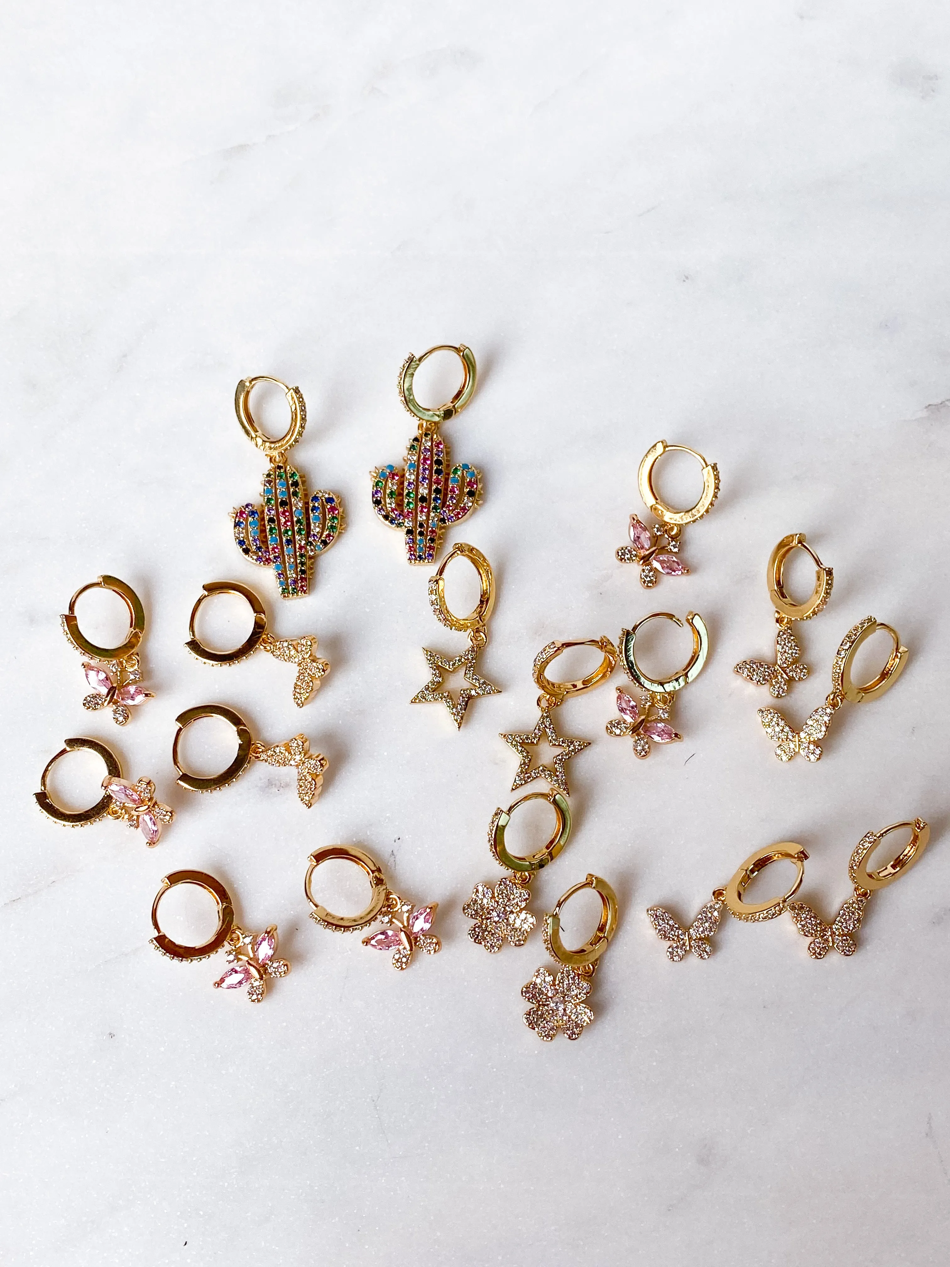 Rainbow Cactus Earrings