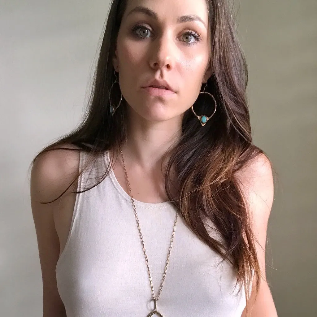RAJ Turquoise Hoop Earrings