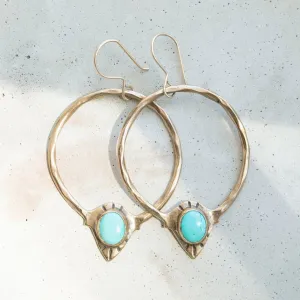 RAJ Turquoise Hoop Earrings