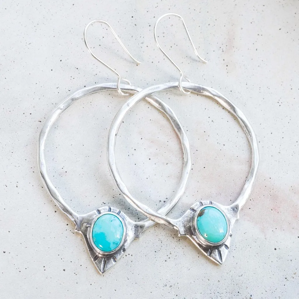 RAJ Turquoise Hoop Earrings