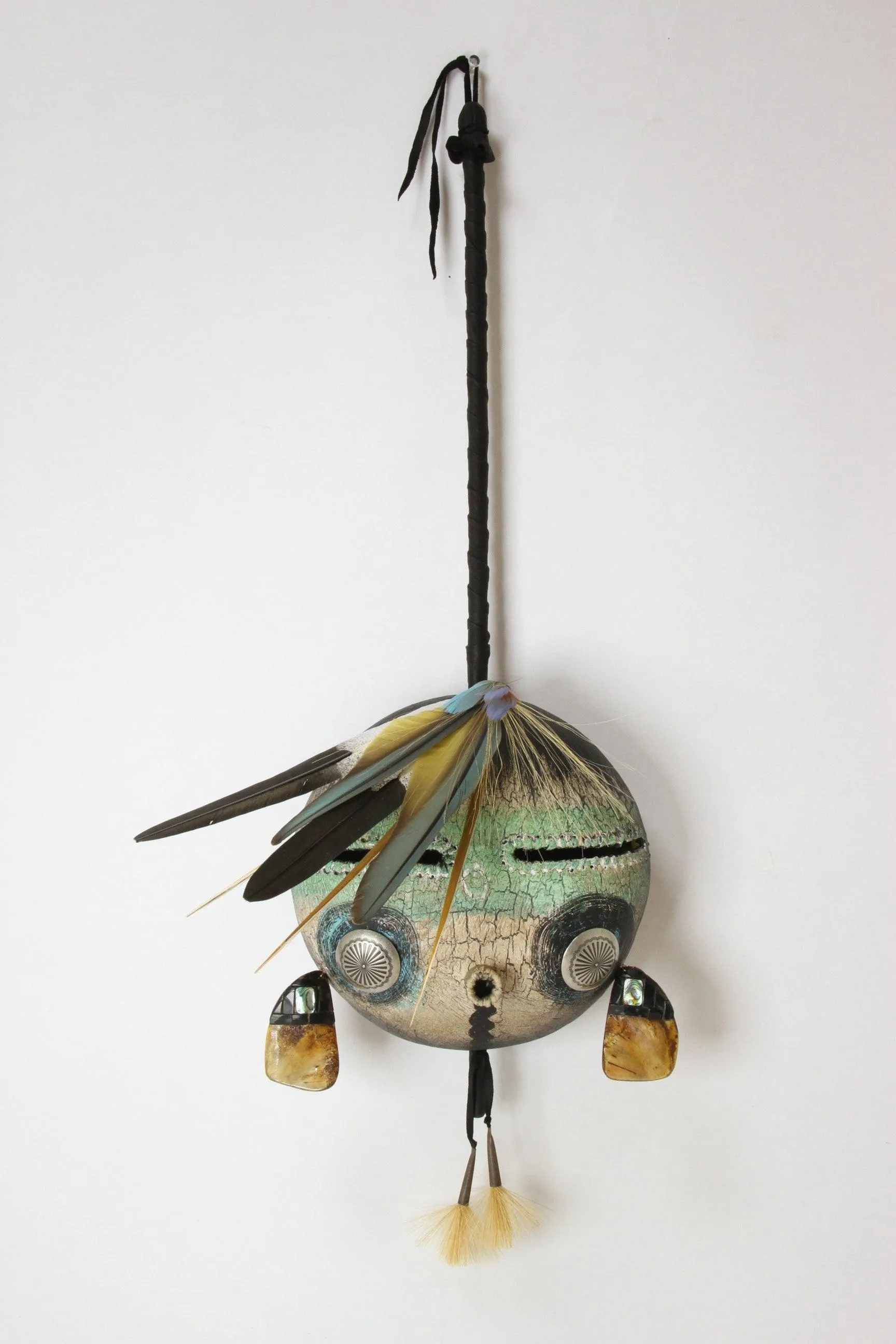 Rattle with Concho Cheeks & Handle