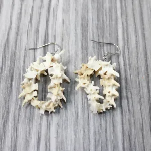 Rattlesnake Vertebrae Hoop Earrings  #4552  Mountain Man Earrings