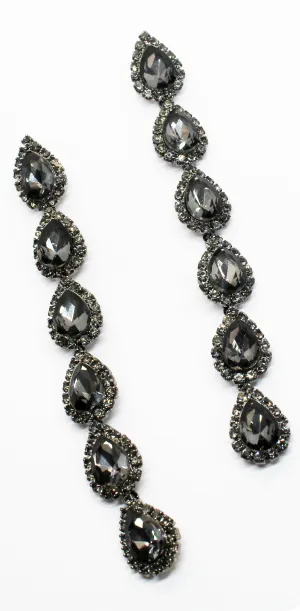 Realized Potential Black Rhinestone Earrings