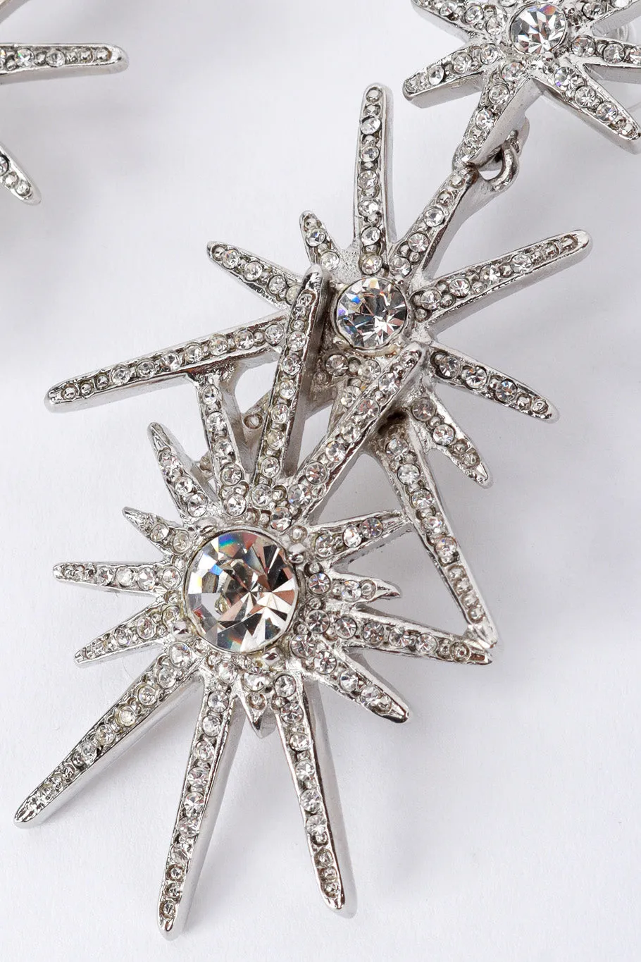 Rhinestone Starburst Drop Earrings