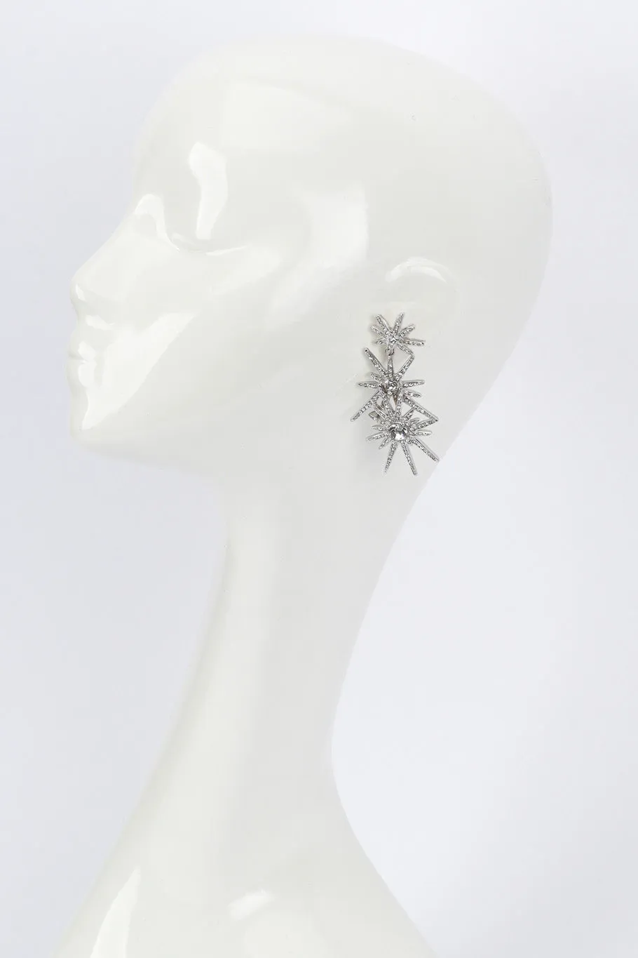 Rhinestone Starburst Drop Earrings