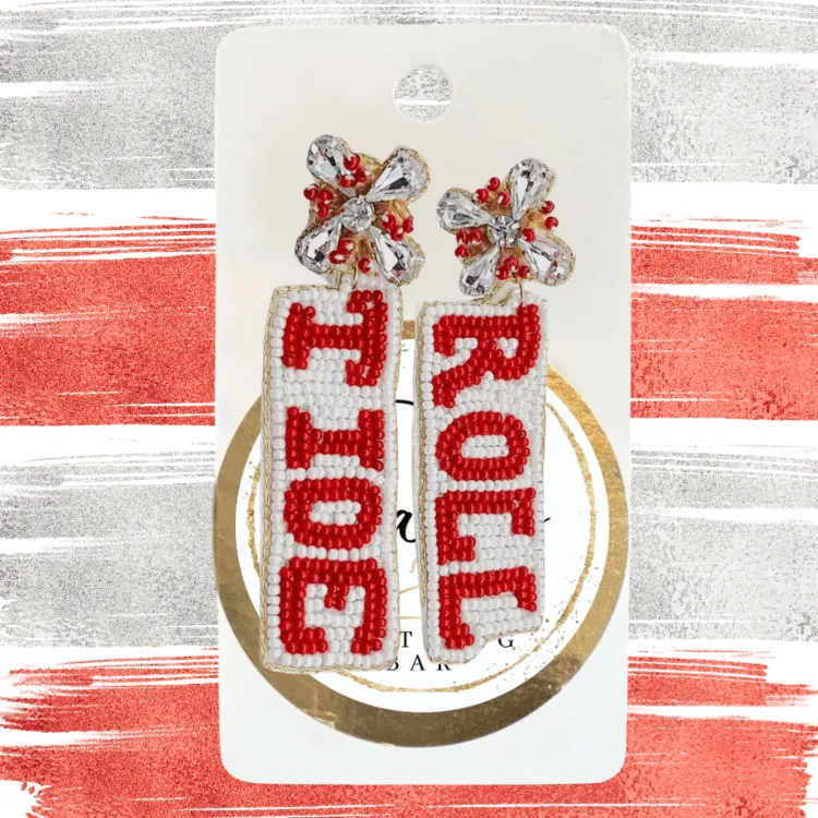 Roll Tide Beaded Game Day Earrings